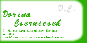 dorina csernicsek business card